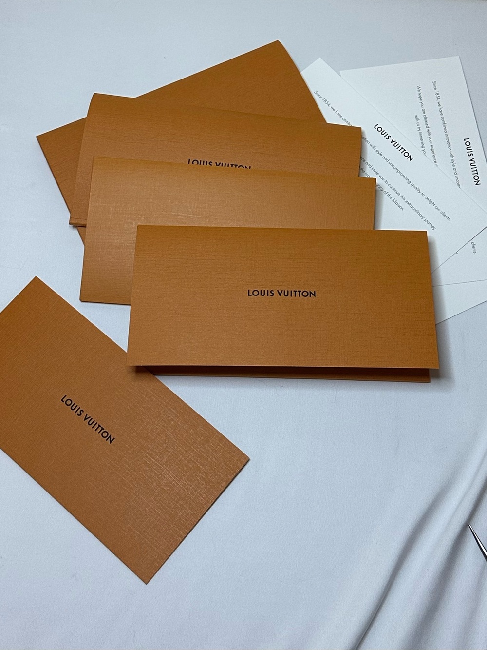 Louis Vuitton Orange Envelope Set of (4)